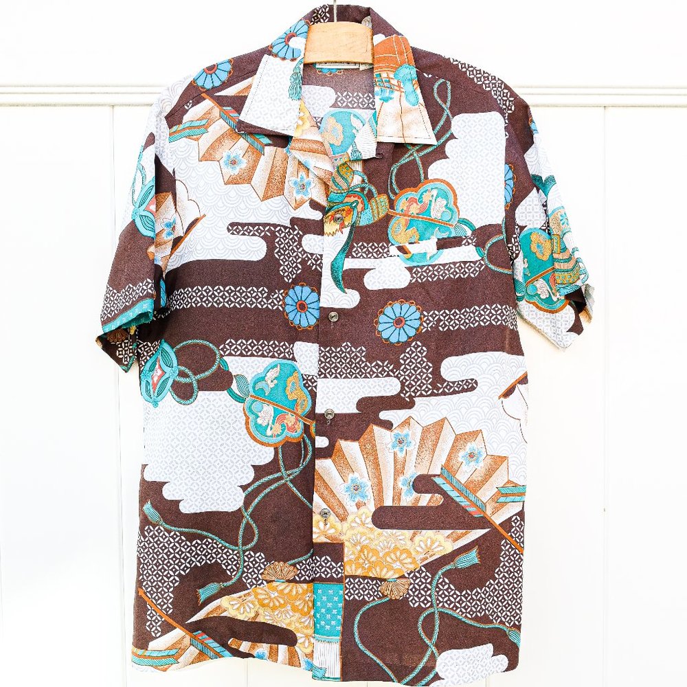 Vintage Malihini Aloha Shirt "Japanese Wares"